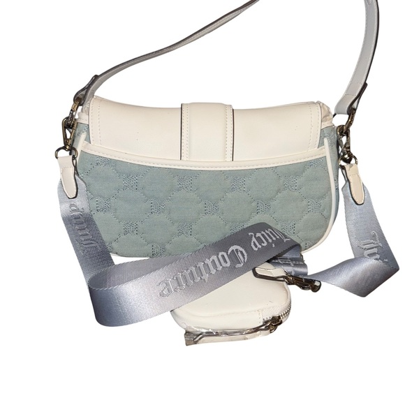 Juicy Couture light wash denim Y2Cute Flap crossbody/hand bag - Picture 4 of 12